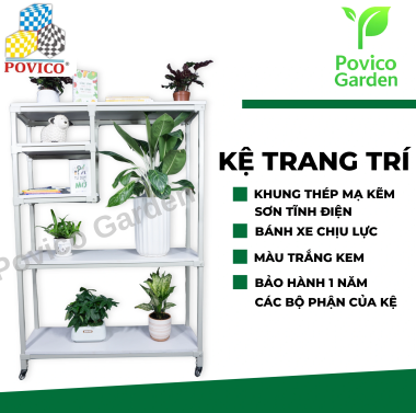 Kệ trang trí văn phòng có bánh xe tiện lợi